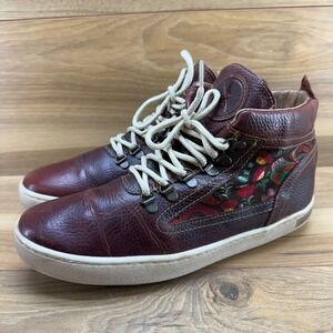 INKKAS Rooster Camping Boot Womens 10 Brown Leather Lace Up High Top